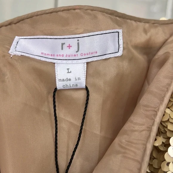 Gold sequin mini R+J Romeo and Juliet Couture Mini for Target - Picture 5 of 7